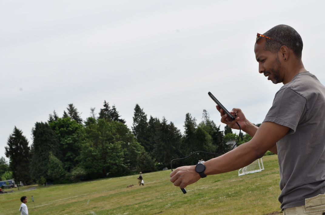 Jose taking thermal readings with the TOPDON TC001